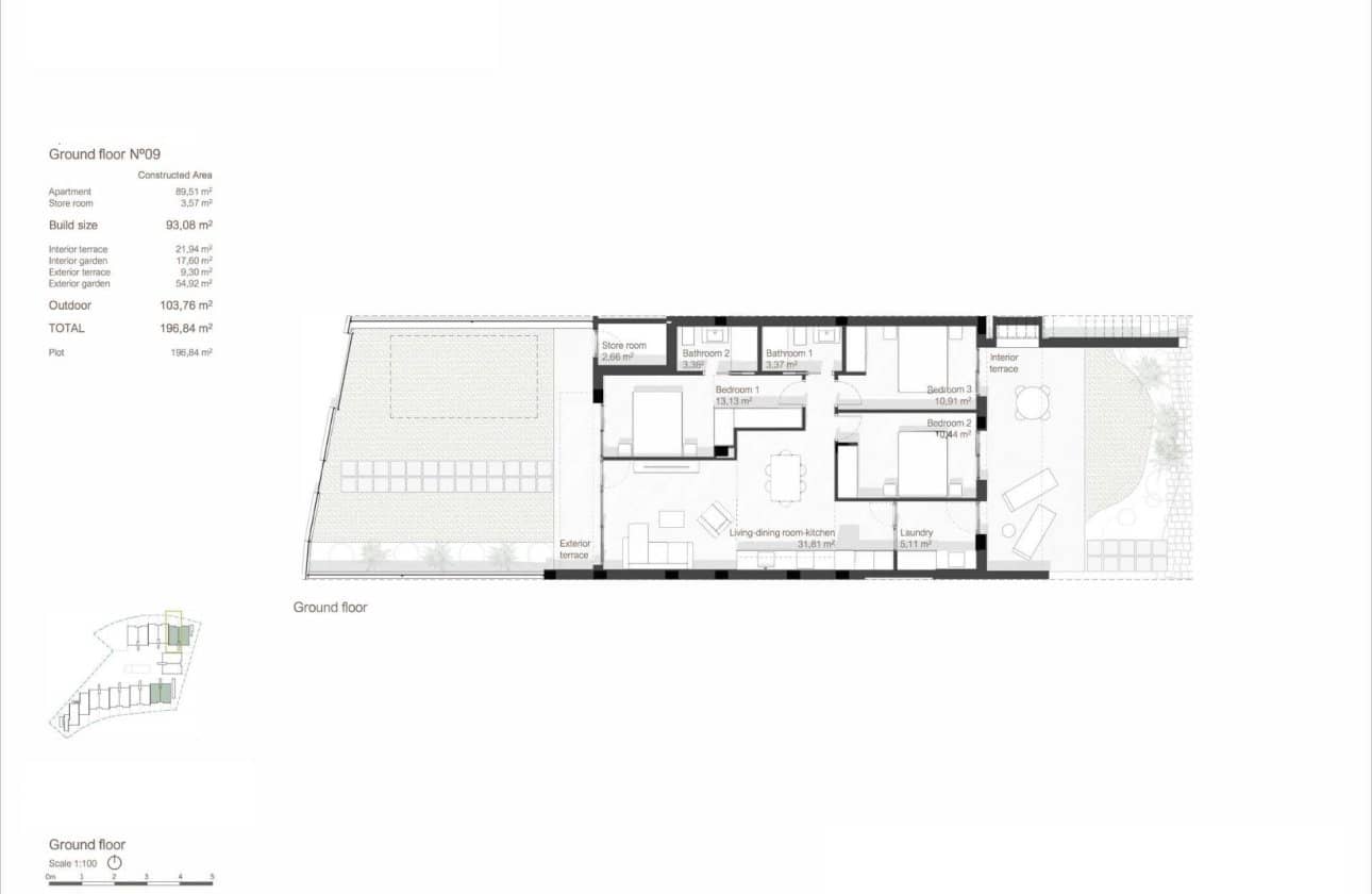 3 makuuhuone Huoneisto myytävänä paikassa Roda mukana uima-altaan - 359 000 € (Ref: 10100953)