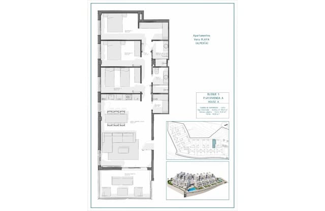 Apartamento de 3 habitaciones en Puerto Vera - Las Salinas, Vera en venta con piscina - 275.000 € (Ref: 10100954)