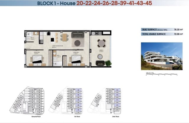 Apartamento de 2 habitaciones en La Marina del Pinet, Elche / Elx en venta con piscina - 248.000 € (Ref: 10100978)