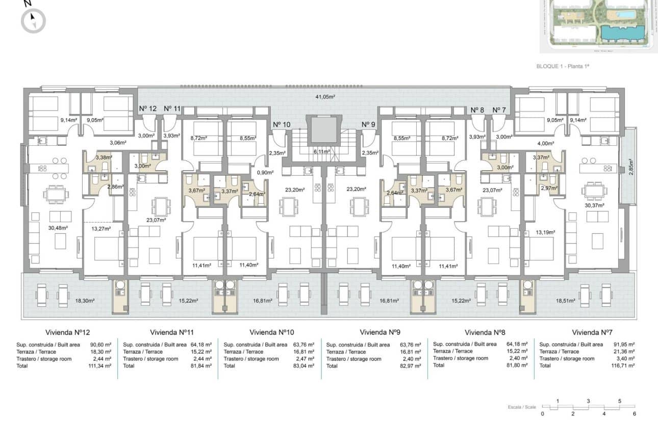 2 soverom Leilighet til salgs i Pilar de la Horadada med svømmebasseng - € 249 000 (Ref: 10100980)