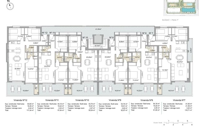2 soverom Leilighet til salgs i Pilar de la Horadada ciudad, Pilar de la Horadada med svømmebasseng - € 249 000 (Ref: 10100980)