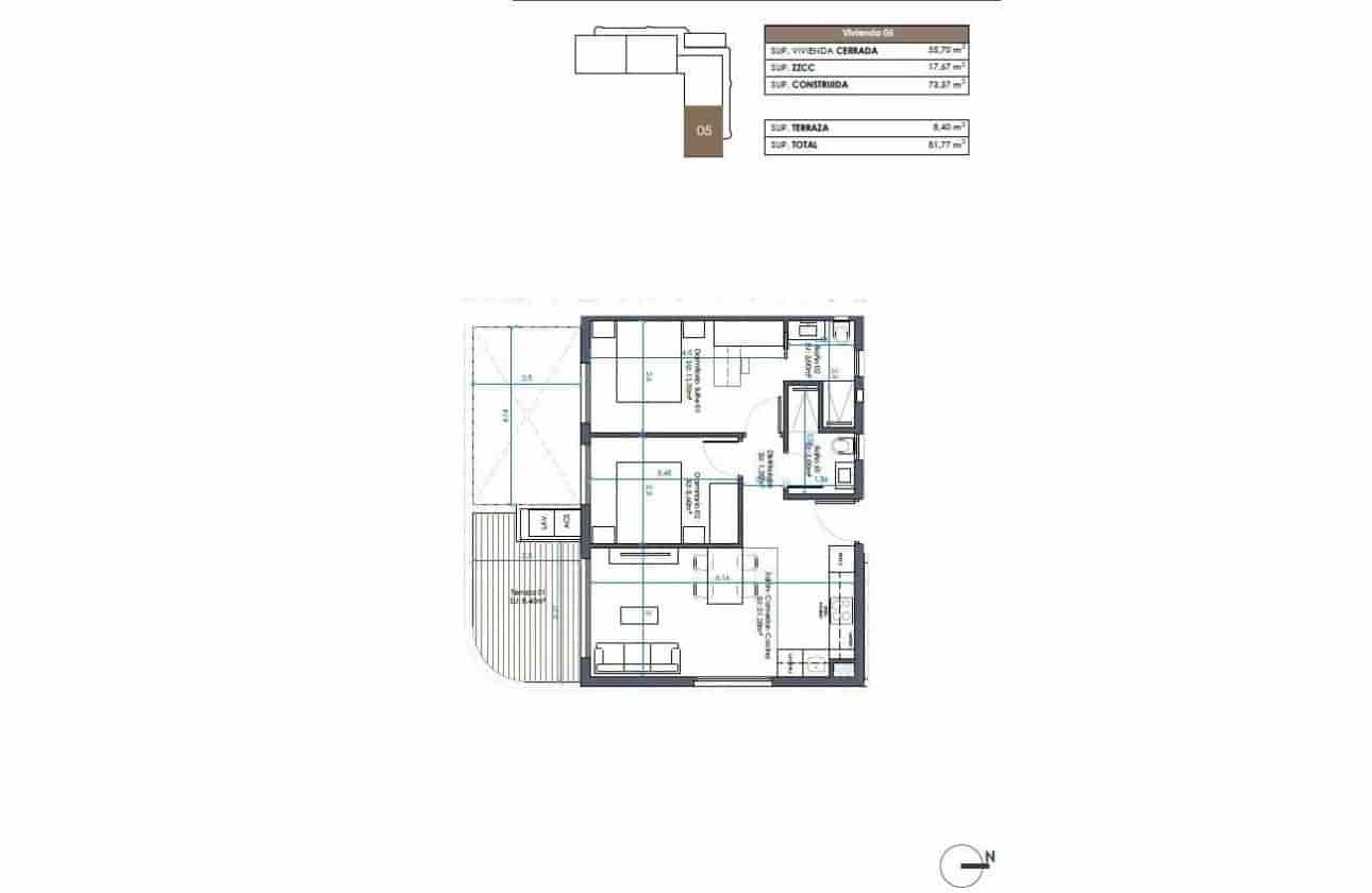 2 soverom Leilighet til salgs i Guardamar del Segura med svømmebasseng garasje - € 305 000 (Ref: 10100981)