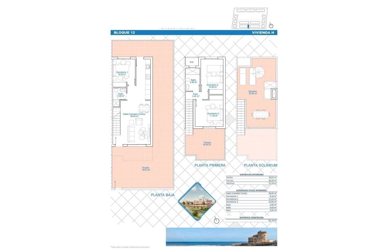 3 slaapkamer Villa te koop in Pilar de la Horadada met zwembad garage - € 379.900 (Ref: 10100982)