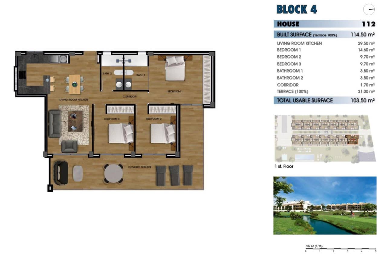 3 sovrum Lägenhet till salu i Los Alcazares med pool - 334 000 € (Ref: 10100984)