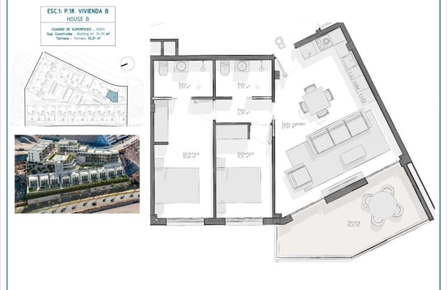 2 sovrum Lägenhet till salu i El Hornillo, Aguilas med pool garage - 267 000 € (Ref: 10127488)