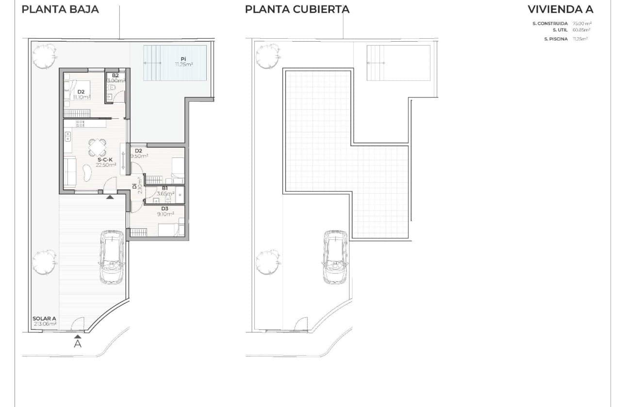3 soverom Villa til salgs i Mazarron med svømmebasseng garasje - € 269 900 (Ref: 10127490)