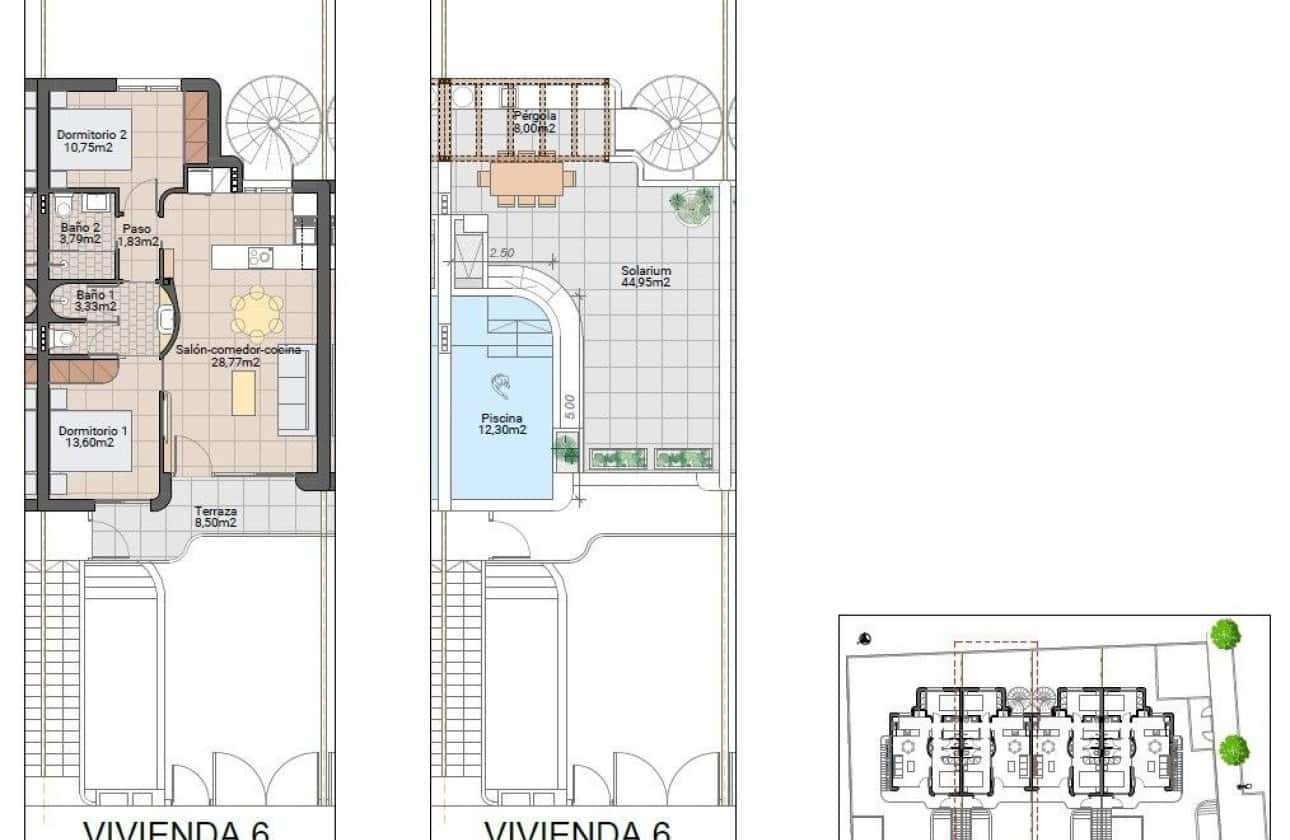 2 Zimmer Apartment zu verkaufen in Pilar de la Horadada mit Pool Garage - 299.900 € (Ref: 10127492)