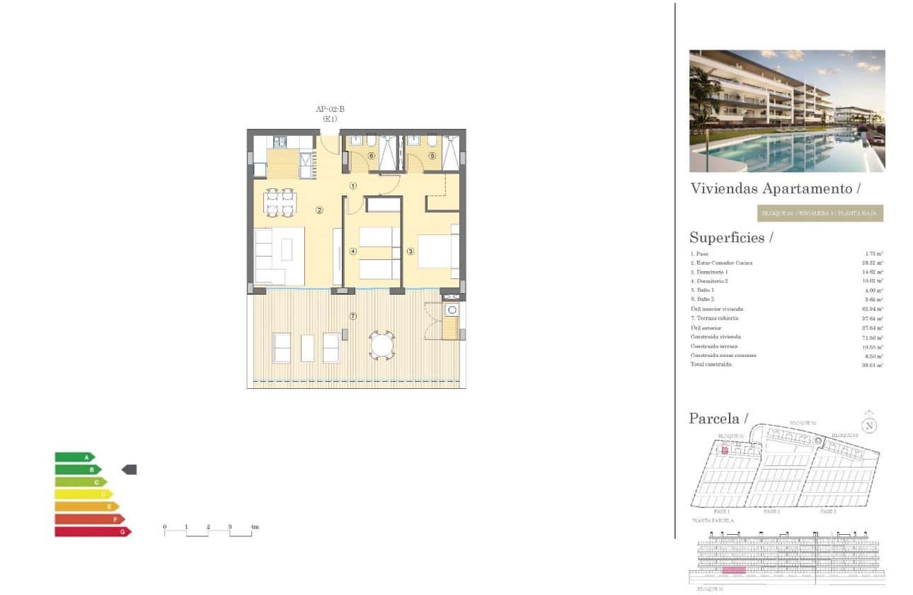 2 soverom Leilighet til salgs i Muchamiel / Mutxamel med svømmebasseng - € 282 000 (Ref: 10127494)