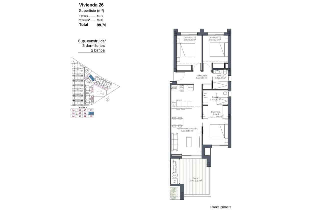 Apartamento de 2 habitaciones en Los Alcázares en venta con piscina garaje - 314.000 € (Ref: 10127495)