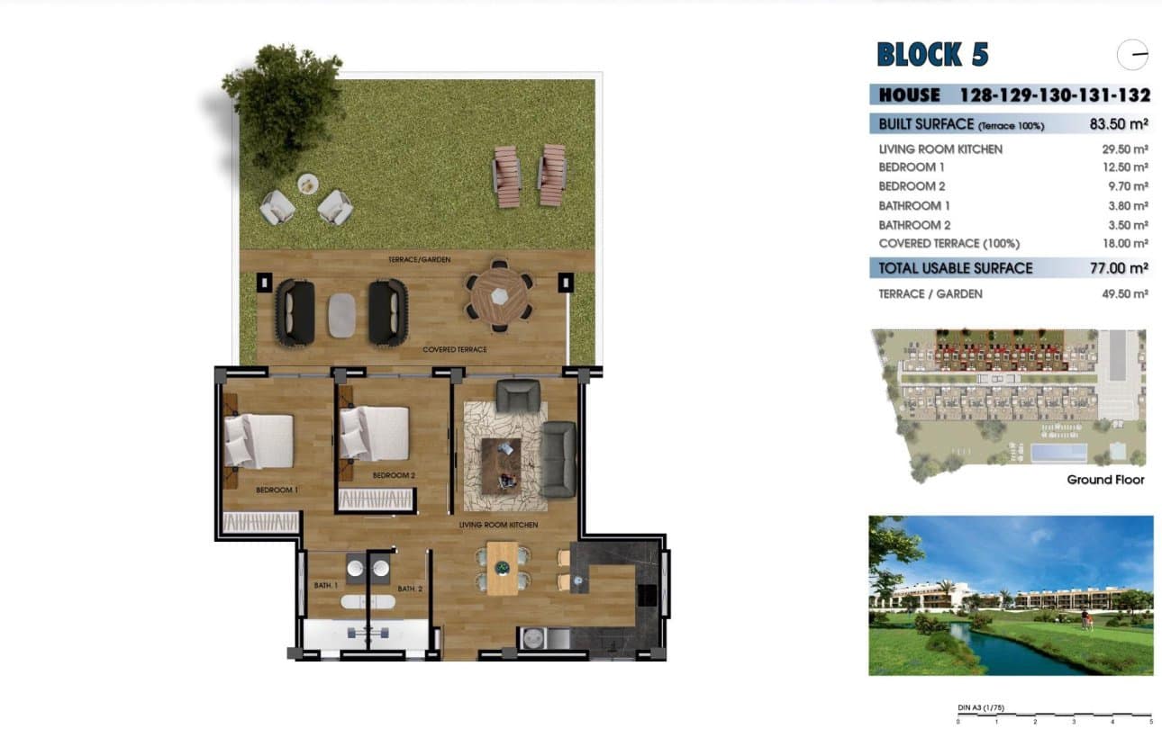Apartamento de 2 habitaciones en Los Alcázares en venta con piscina garaje - 279.000 € (Ref: 10127496)