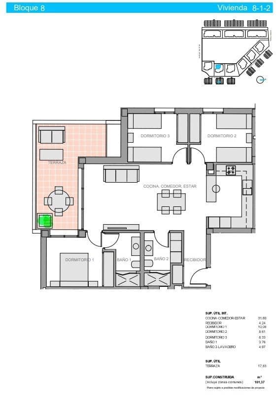 3 Zimmer Apartment zu verkaufen in Guardamar del Segura mit Pool Garage - 279.000 € (Ref: 9416504)