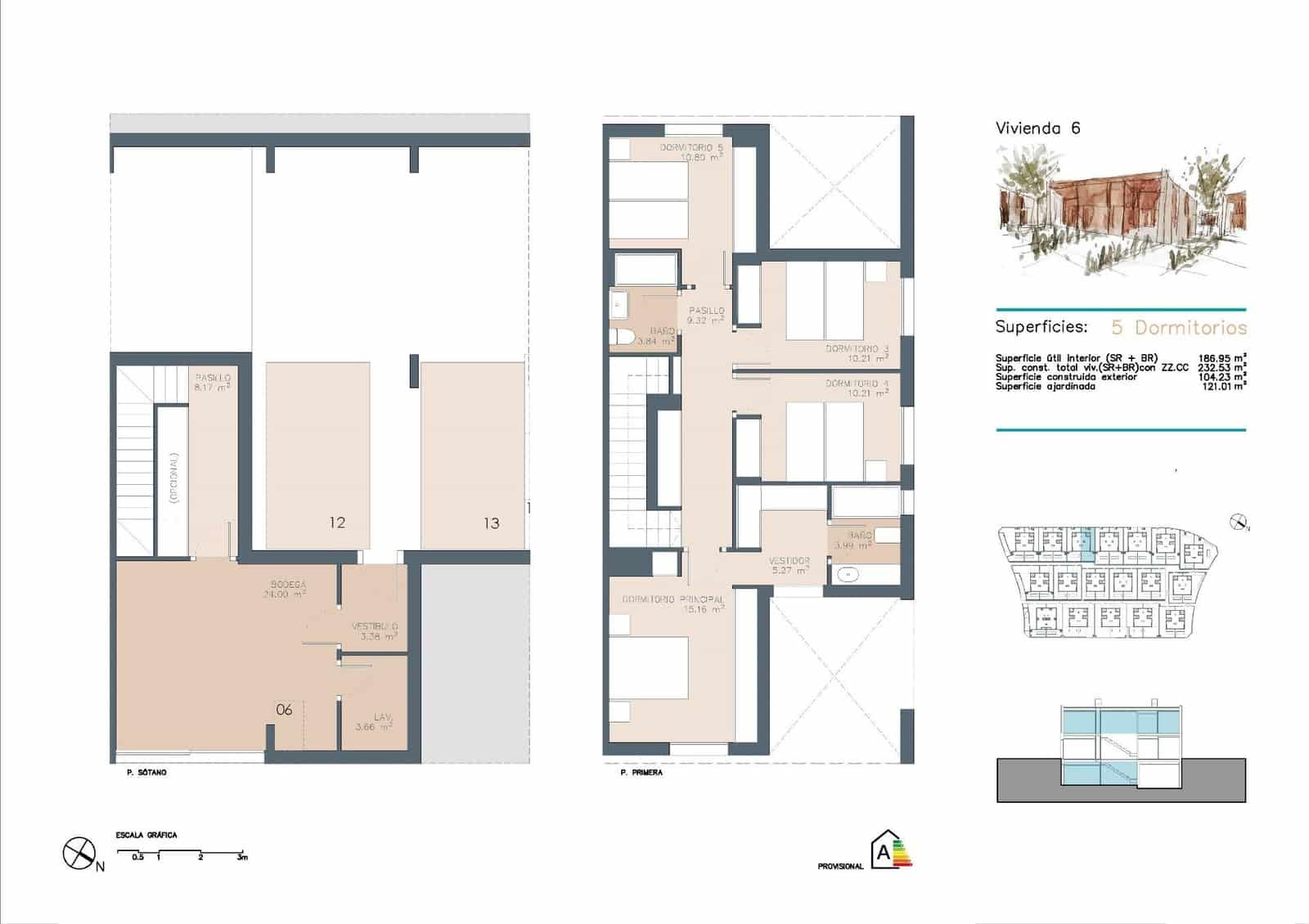 5 soverom Kjedet enebolig til salgs i Godella - € 825 000 (Ref: 9416653)