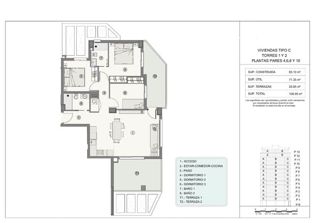 3 slaapkamer Appartement te koop in Calpe / Calp met zwembad garage - € 599.000 (Ref: 9475375)