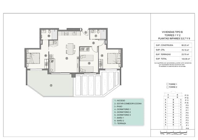 3 slaapkamer Appartement te koop in Calpe / Calp met zwembad garage - € 565.000 (Ref: 9475381)