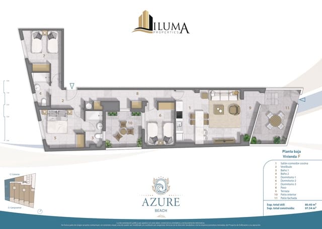 3 bedroom Apartment for sale in Lo Pagan, San Pedro del Pinatar with pool garage - € 510,000 (Ref: 9506764)