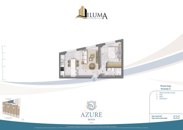 1 bedroom Apartment for sale in Lo Pagan, San Pedro del Pinatar with pool garage - € 240,000 (Ref: 9506806)