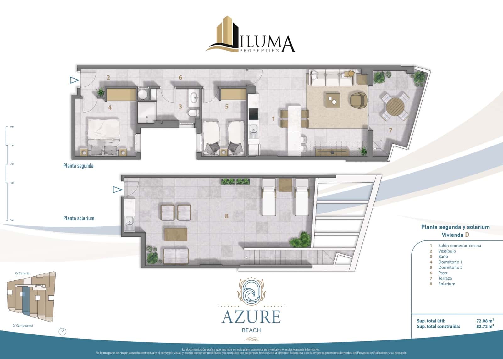 2 sovrum Takvåning till salu i Lo Pagan med pool garage - 740 000 € (Ref: 9506822)