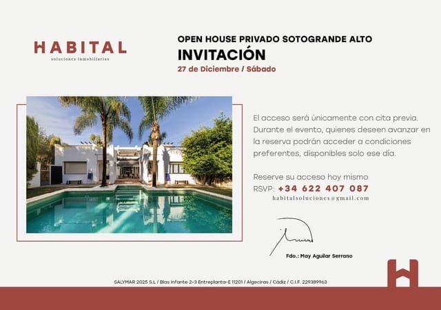 Casa de 5 habitaciones en Sotogrande Alto, San Roque en venta con piscina - 1.700.000 € (Ref: 9445536)