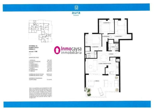 Ático de 3 habitaciones en Xàtiva en venta con garaje - 274.850 € (Ref: 9453311)