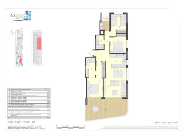 3 chambre Appartement à vendre à Calpe / Calp avec piscine - 1 080 300 € (Ref: 9582908)