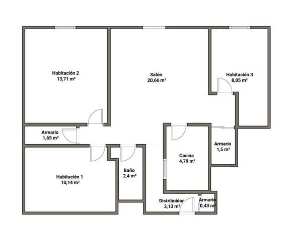 3 Zimmer Wohnung zu verkaufen in La Creu del Grau, València Stadt - 175.000 € (Ref: 9801418)