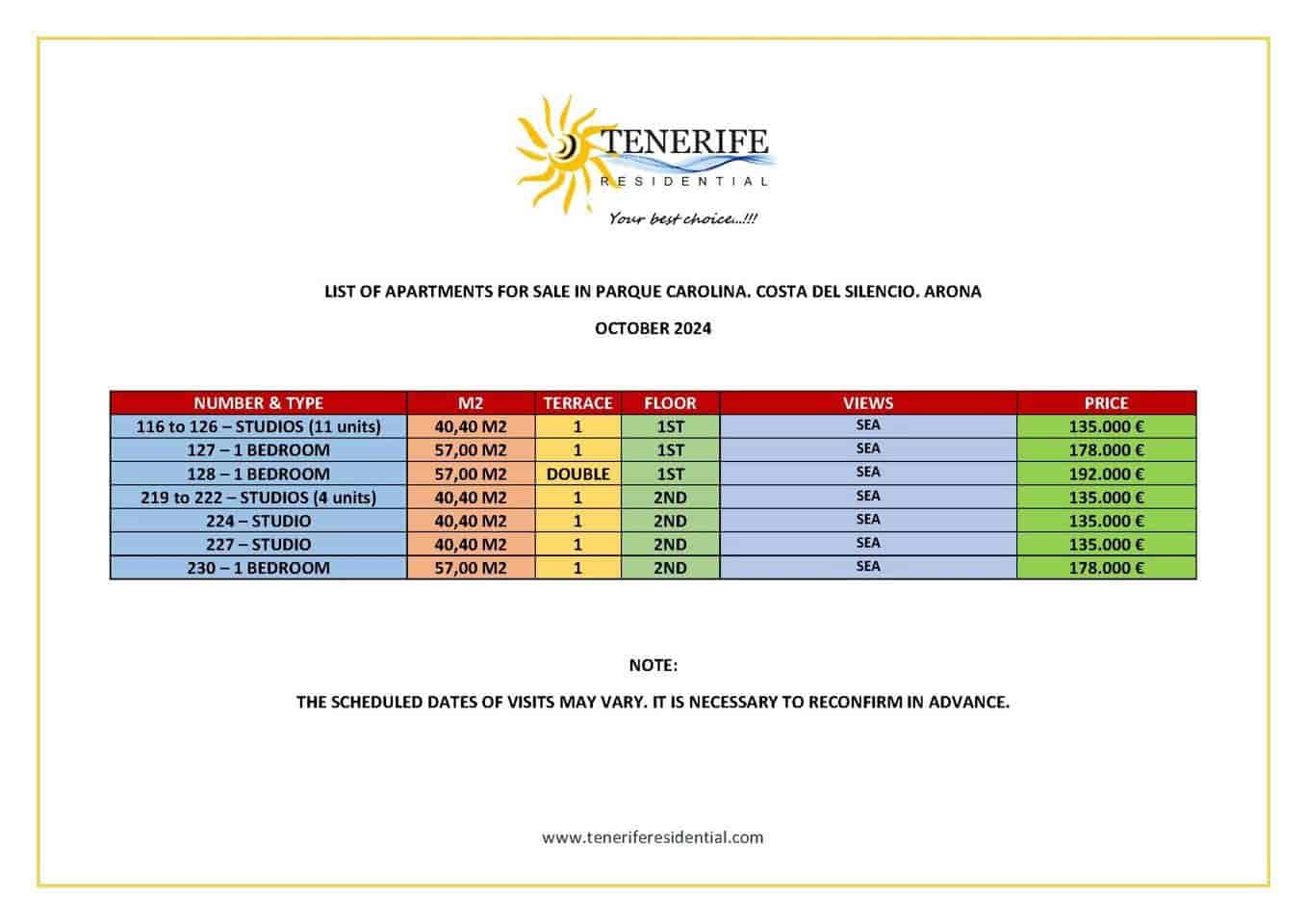 Studio for sale in Arona with pool - € 148,500 (Ref: 9459414)
