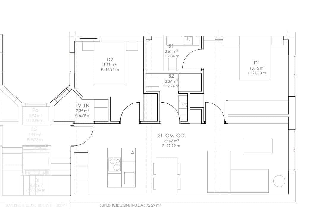 2 Zimmer Wohnung zu verkaufen in A Coruna Stadt - 410.000 € (Ref: 9502771)