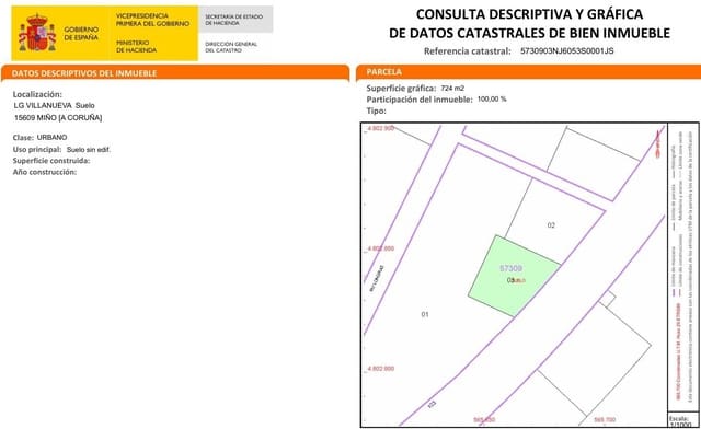 Tontti myytävänä paikassa Miño - 97 000 € (Ref: 9502775)