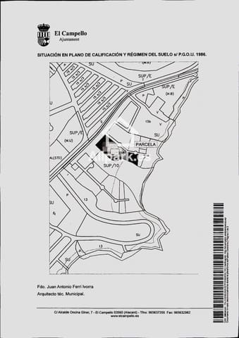 Tontti myytävänä paikassa El Campello - 4 000 000 € (Ref: 9453395)