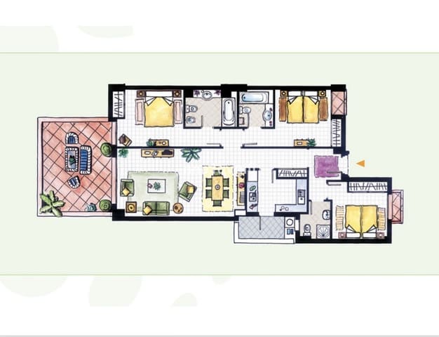 3 sovrum Lägenhet till salu i Elviria, Marbella med pool - 425 000 € (Ref: 9479612)