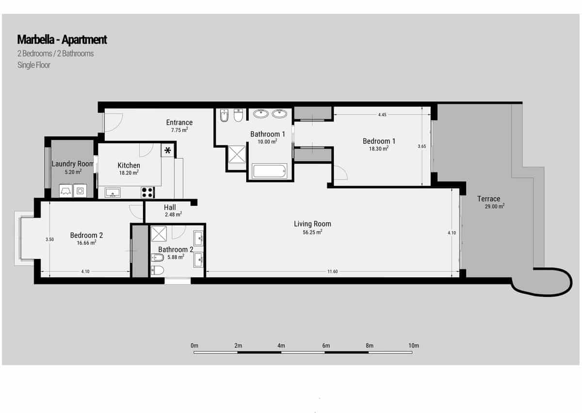 2 soverom Leilighet til salgs i Golden Mile med svømmebasseng garasje - € 1 495 000 (Ref: 9540449)