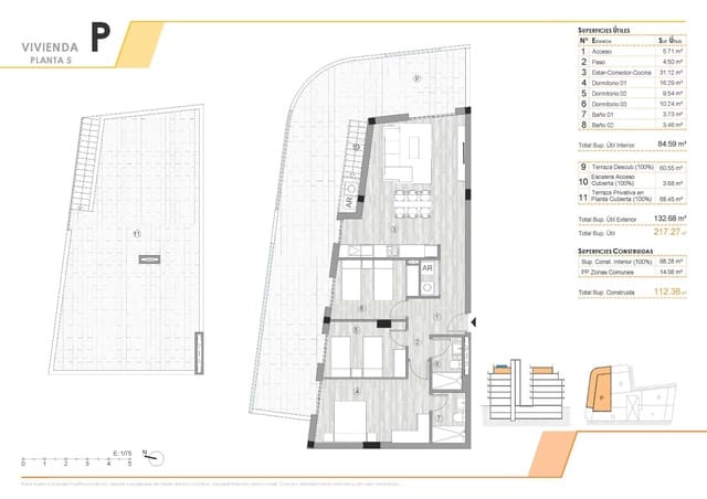 Ático de 3 habitaciones en Centro, Torrevieja en venta con piscina - 440.000 € (Ref: 9727345)