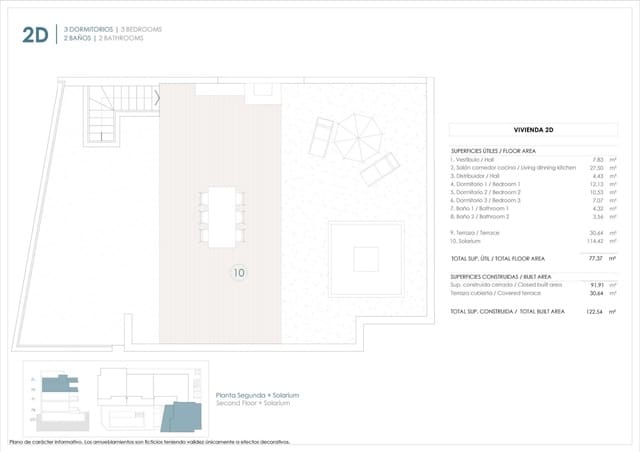 3 chambre Penthouse à vendre à Benijófar avec piscine garage - 410 000 € (Ref: 9727358)