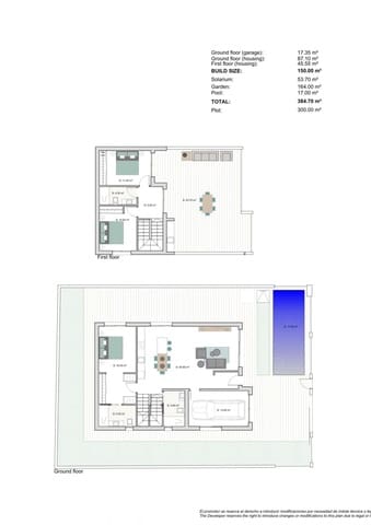 Chalet de 3 habitaciones en Centro, Los Alcázares en venta con piscina garaje - 590.000 € (Ref: 9727386)