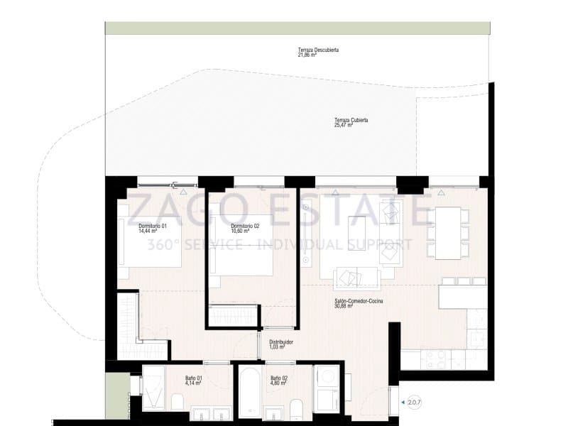 2 chambre Appartement à vendre à La Villajoyosa / Vila Joiosa - 455 000 € (Ref: 9780393)