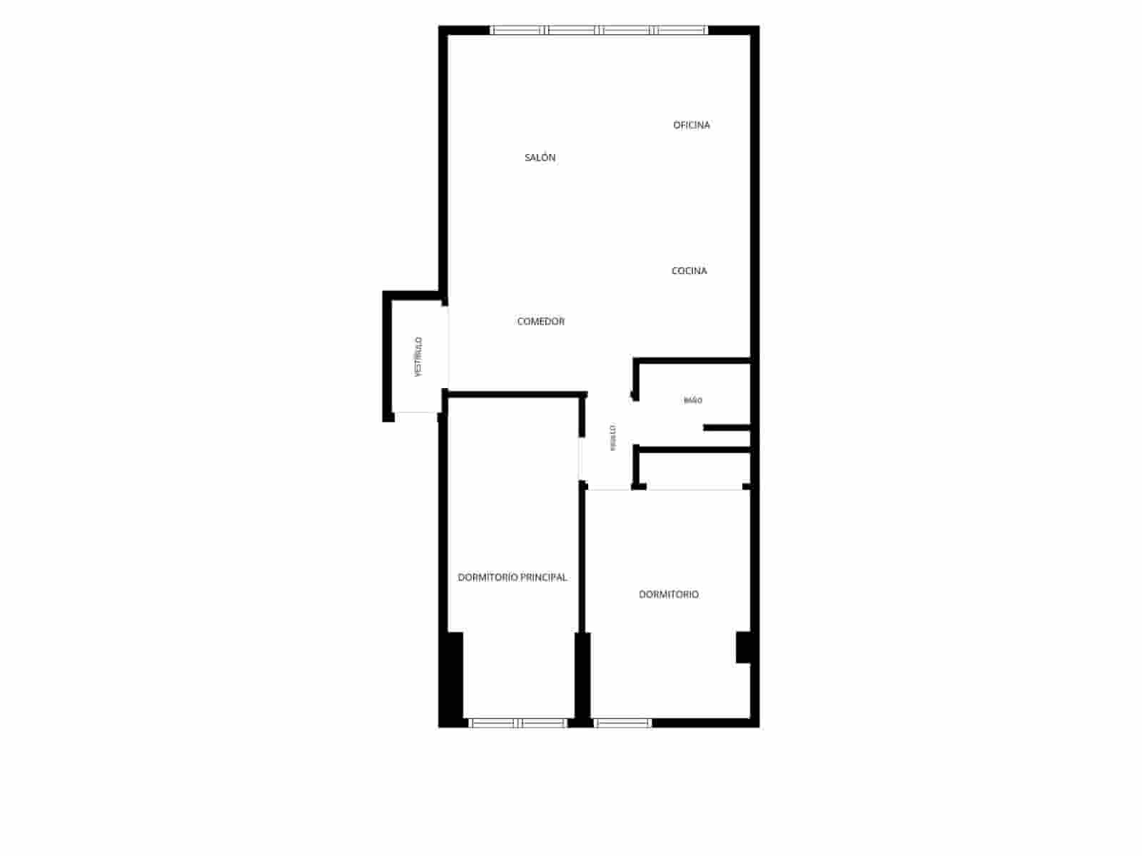 2 sypialnia Mieszkanie na sprzedaż w Miasto Madryt - 320 000 € (Ref: 10009201)