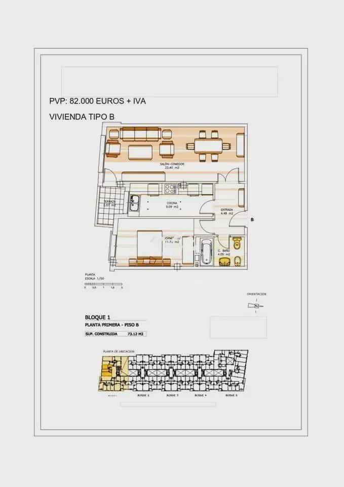 3 soveværelse Lejlighed til salg i Lucena med garage - € 129.900 (Ref: 9963884)