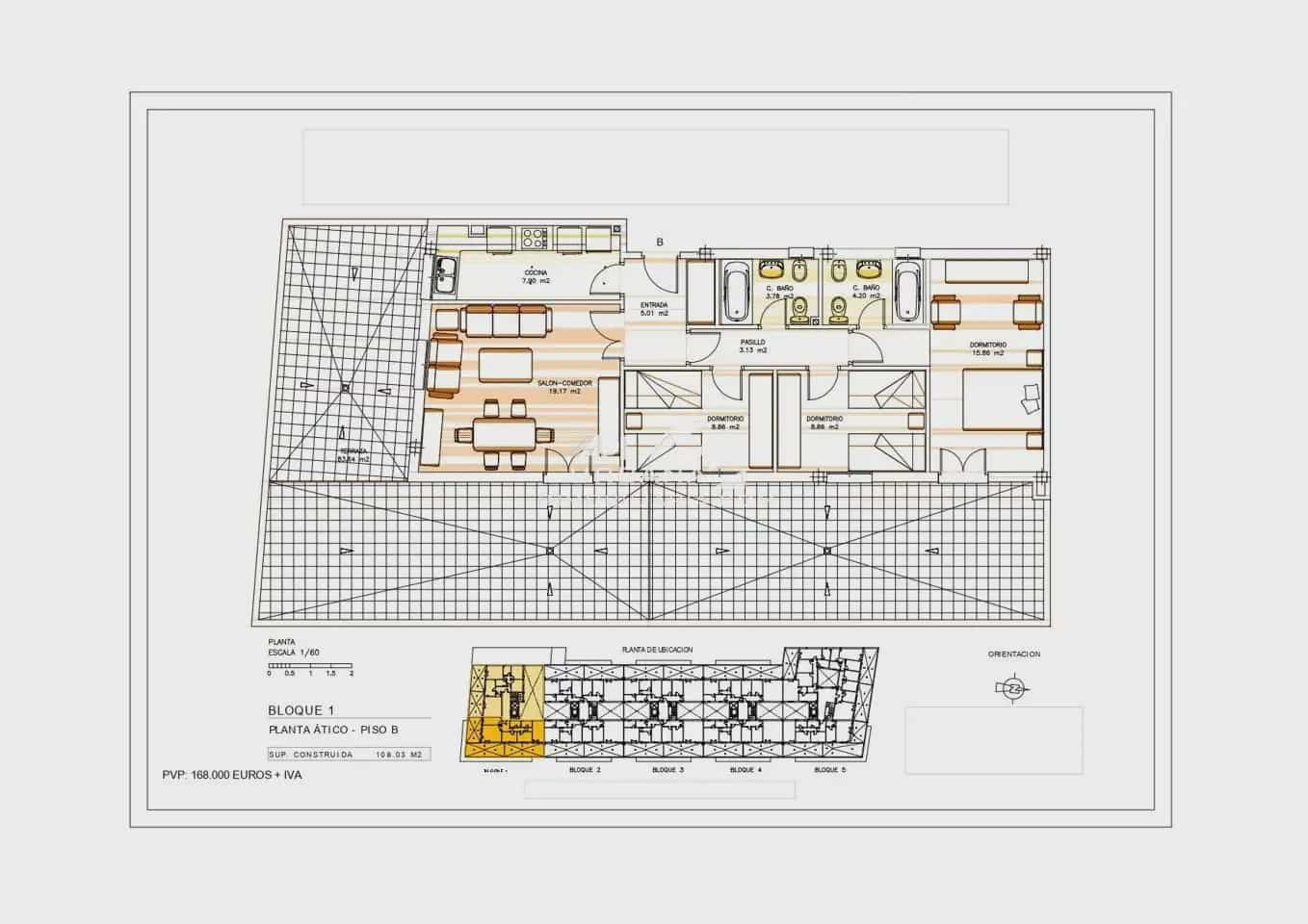 3 soveværelse Lejlighed til salg i Lucena med garage - € 129.900 (Ref: 9963884)