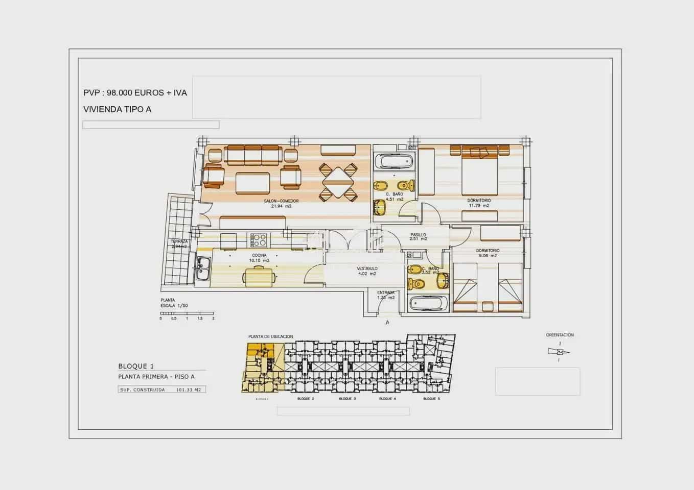 3 soveværelse Lejlighed til salg i Lucena med garage - € 129.900 (Ref: 9963884)