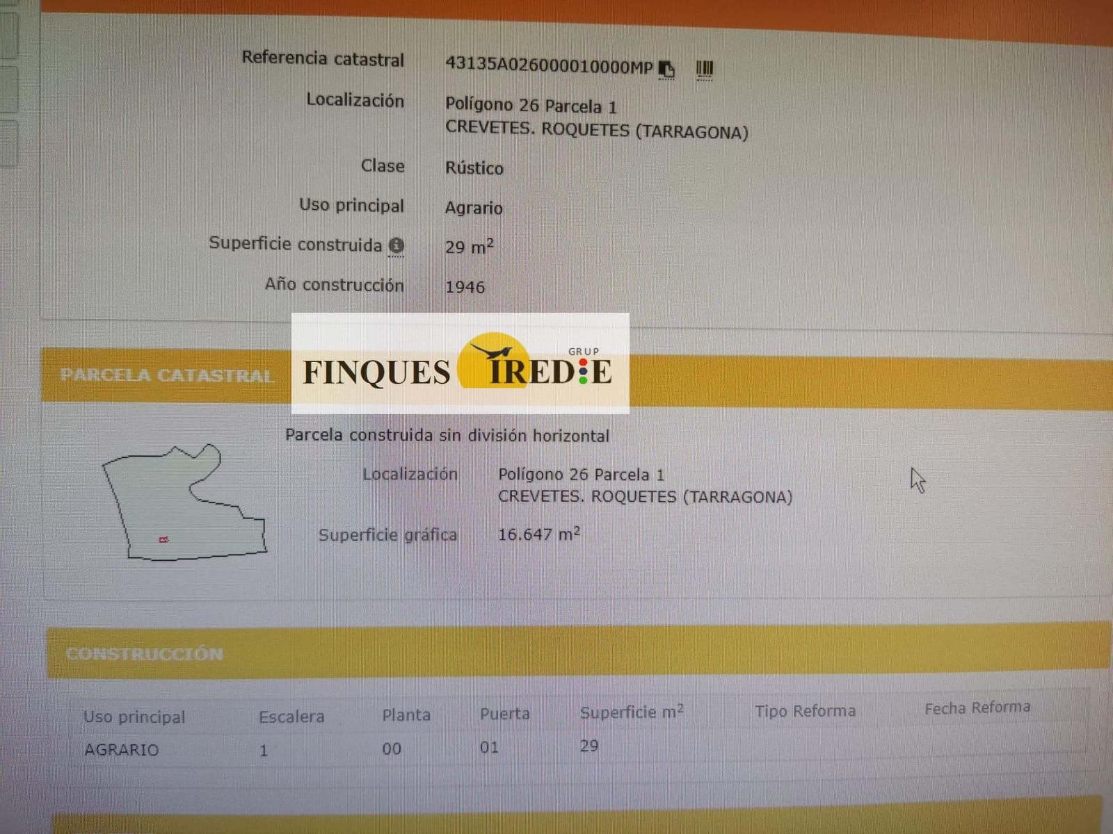 Działka budowlana na sprzedaż w Roquetes - 49 000 € (Ref: 9488900)