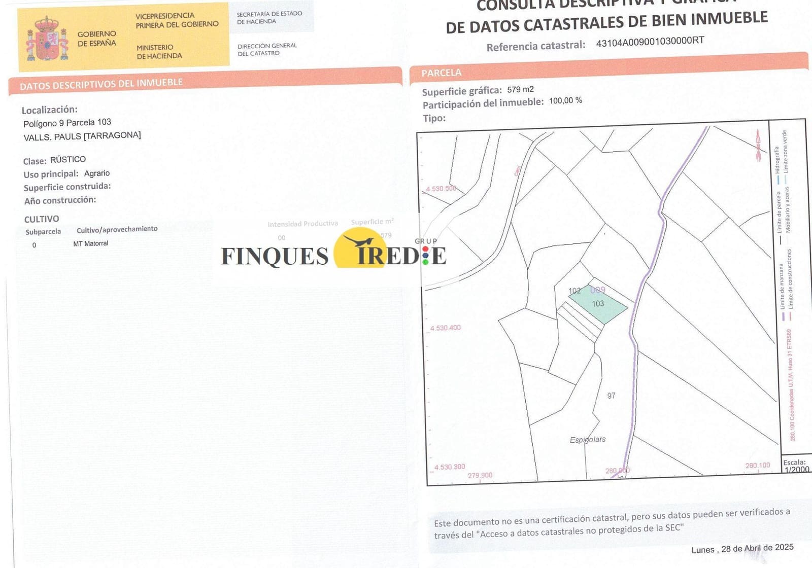 Finca/Country House for sale in Alfara de Carles - € 125,000 (Ref: 9488912)