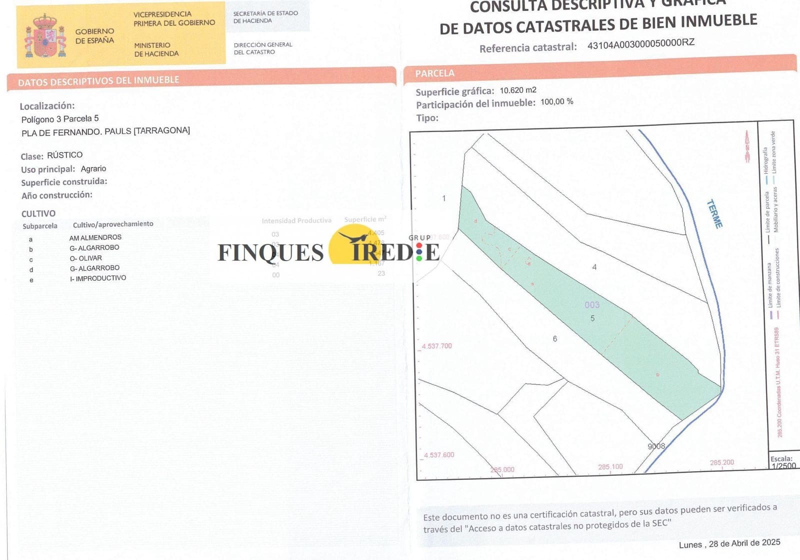 Finca/Country House for sale in Alfara de Carles - € 125,000 (Ref: 9488912)