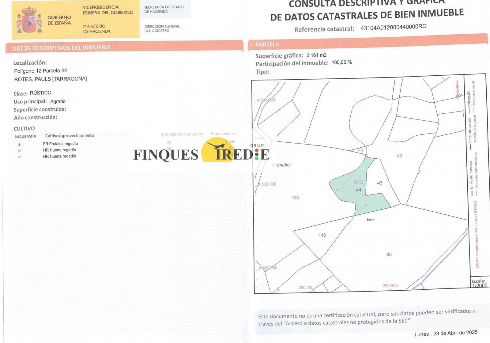 Finca/Country House for sale in Alfara de Carles - € 125,000 (Ref: 9488912)