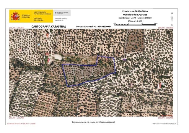 Rakentamaton maa myytävänä paikassa Roquetes - 44 000 € (Ref: 9583076)