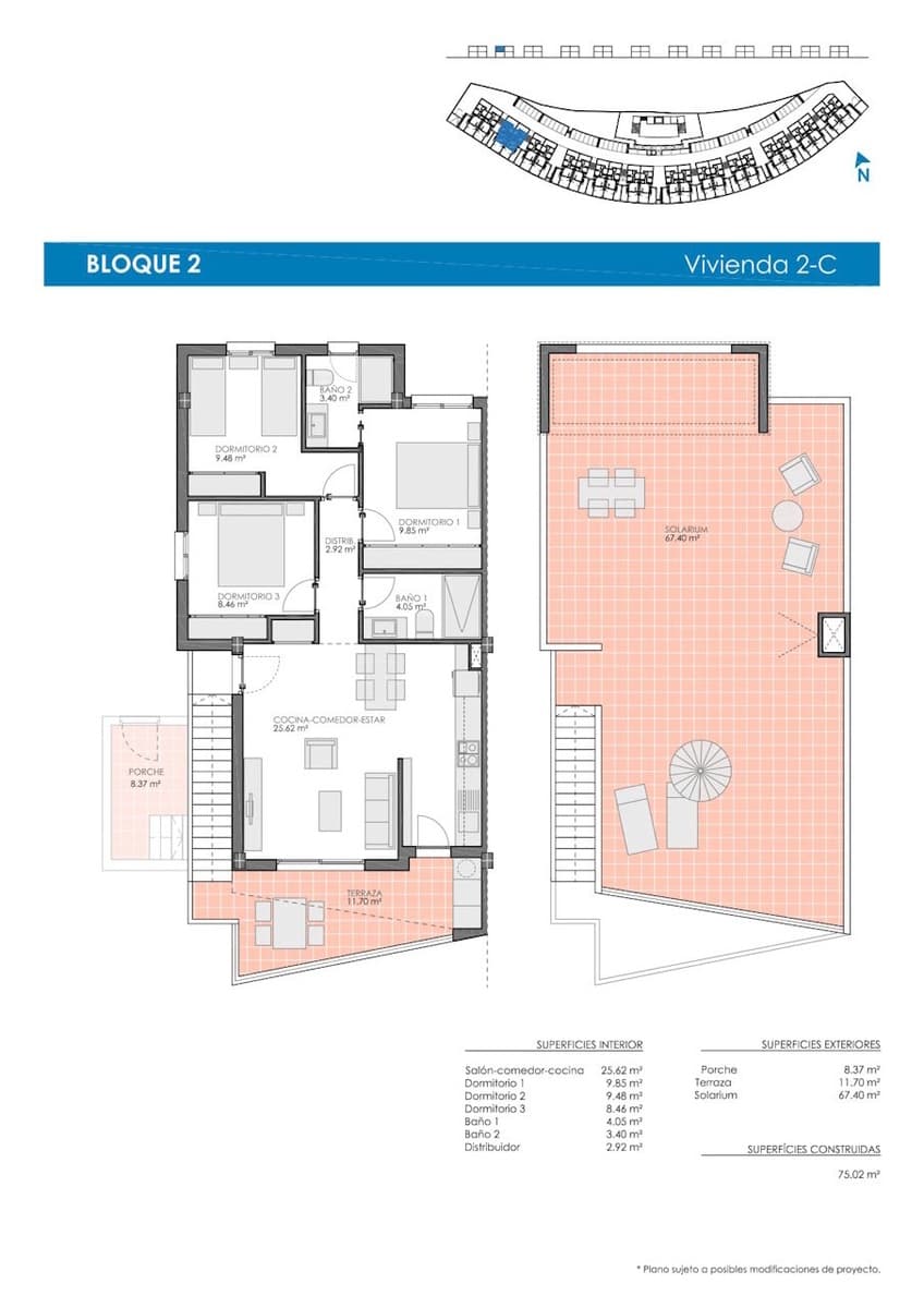 3 soverom Penthouse til salgs i Pilar de la Horadada med svømmebasseng garasje - € 299 900 (Ref: 10012462)