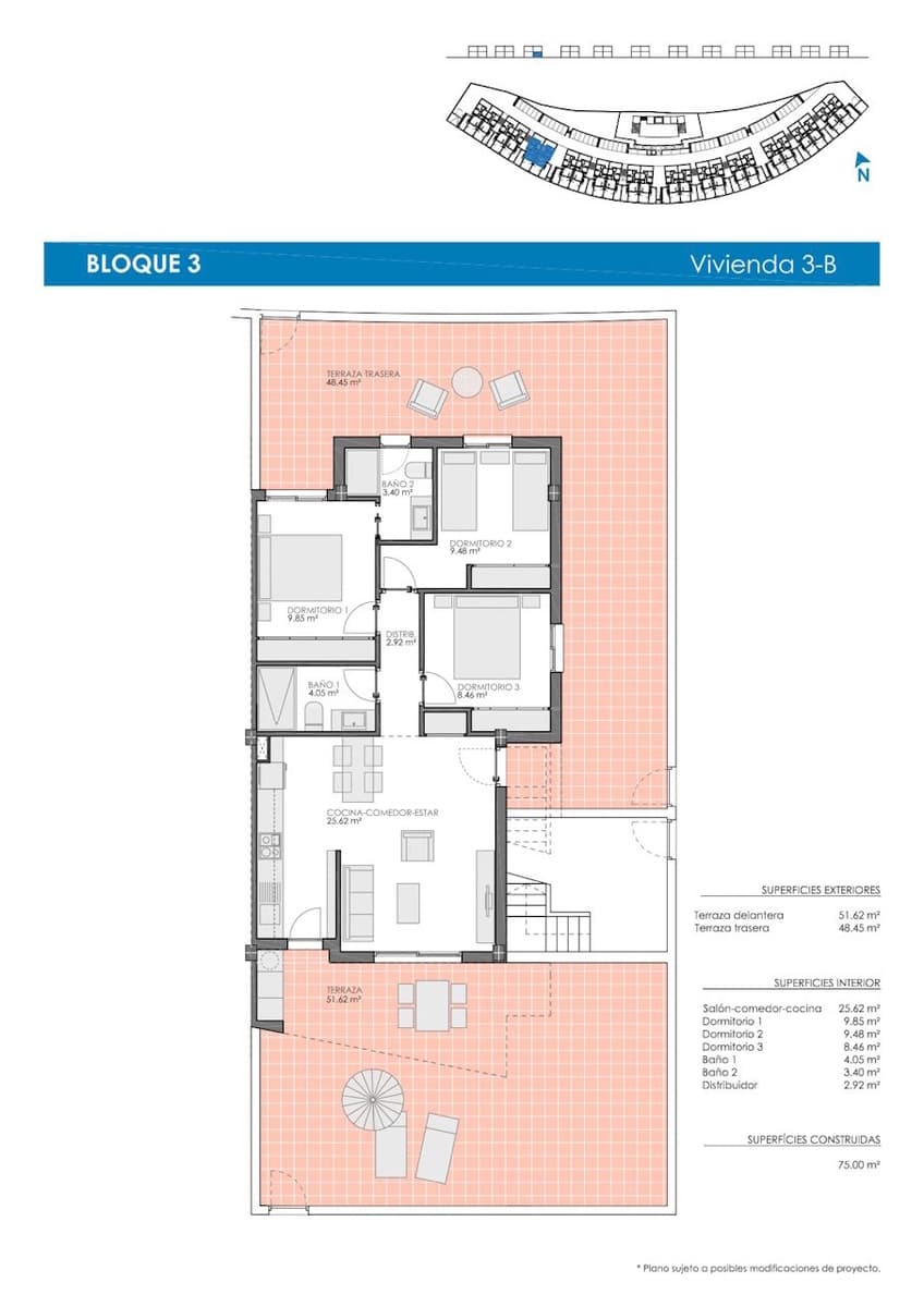 3 camera da letto Appartamento in vendita in Pilar de la Horadada con piscina garage - 284.900 € (Rif: 10012463)