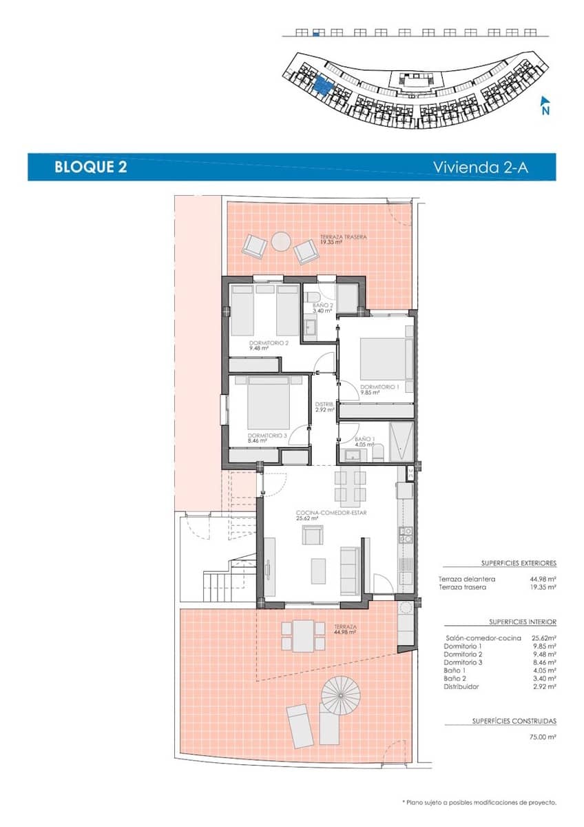 3 camera da letto Appartamento in vendita in Pilar de la Horadada con piscina garage - 284.900 € (Rif: 10012463)