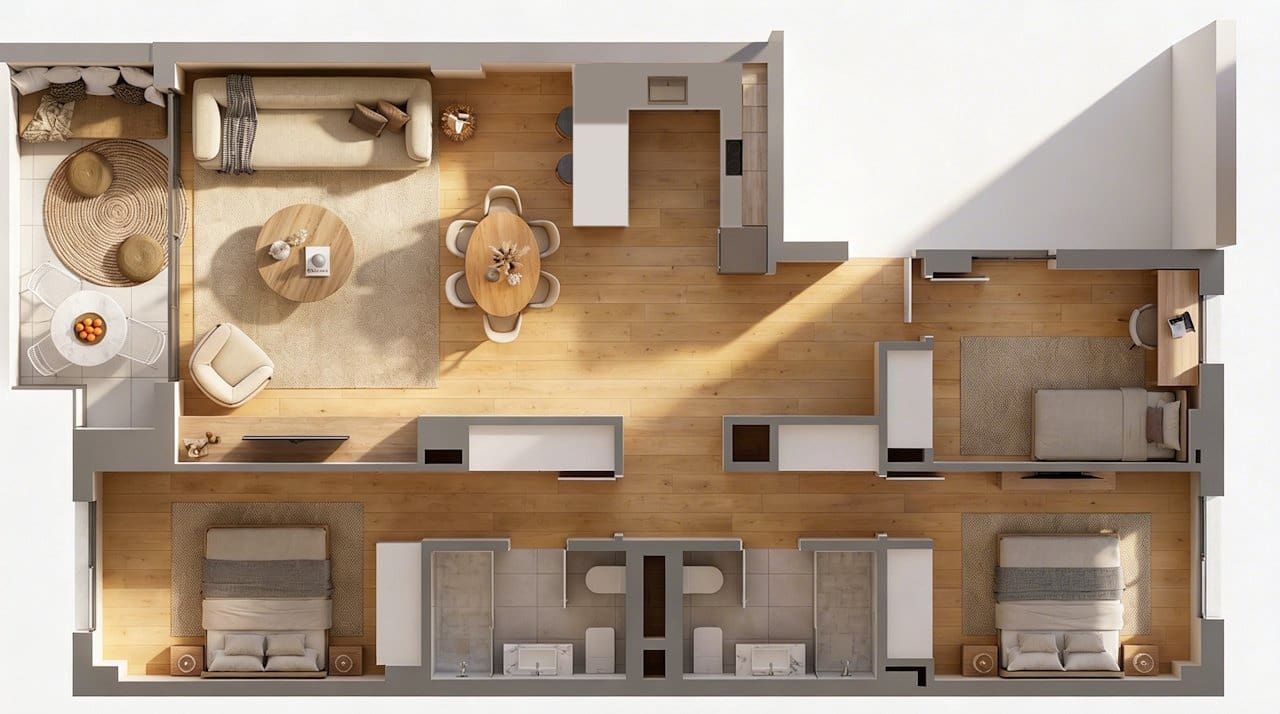 3 Zimmer Apartment zu verkaufen in Palma de Mallorca mit Garage - 578.500 € (Ref: 10026153)