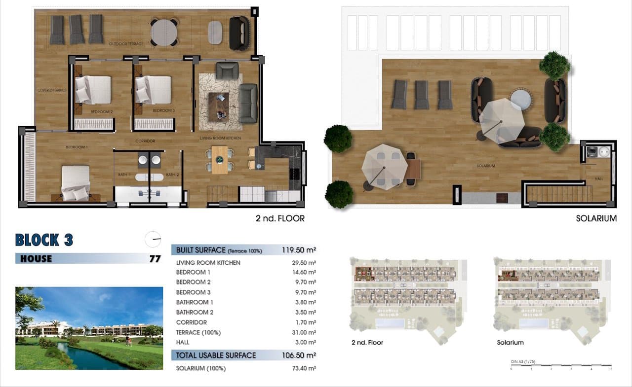3 soveværelse Penthouse til salg i Los Alcazares med swimmingpool garage - € 405.000 (Ref: 10043591)