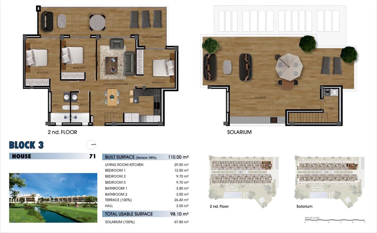 3 soveværelse Penthouse til salg i Los Alcazares med swimmingpool garage - € 405.000 (Ref: 10043591)